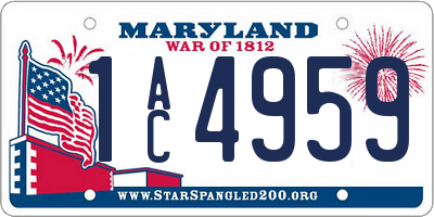 MD license plate 1AC4959