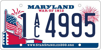 MD license plate 1AC4995