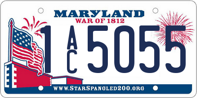 MD license plate 1AC5055