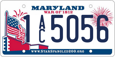 MD license plate 1AC5056