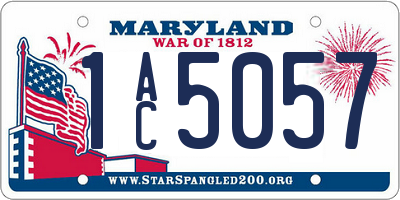 MD license plate 1AC5057