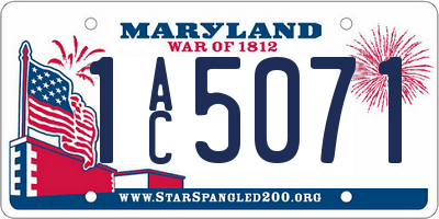 MD license plate 1AC5071
