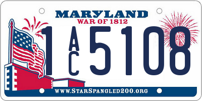 MD license plate 1AC5108