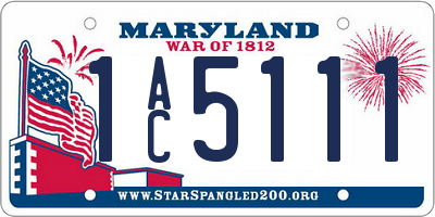 MD license plate 1AC5111