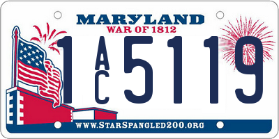 MD license plate 1AC5119