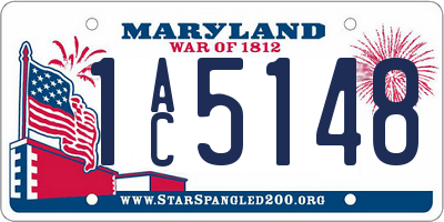 MD license plate 1AC5148