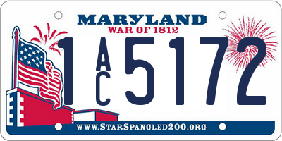 MD license plate 1AC5172
