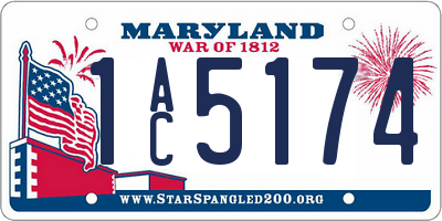 MD license plate 1AC5174