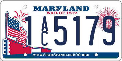 MD license plate 1AC5179