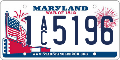 MD license plate 1AC5196