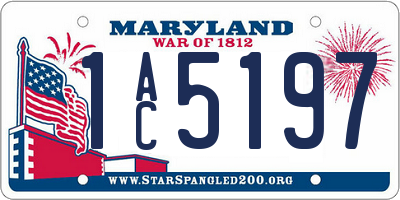 MD license plate 1AC5197