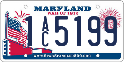 MD license plate 1AC5199