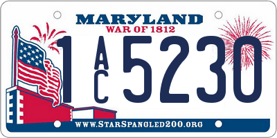 MD license plate 1AC5230