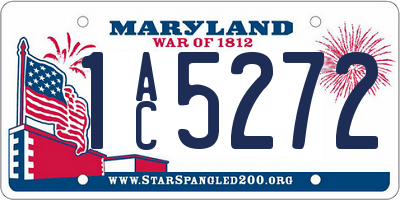 MD license plate 1AC5272