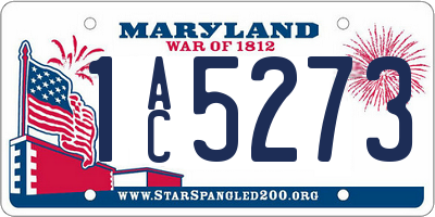MD license plate 1AC5273
