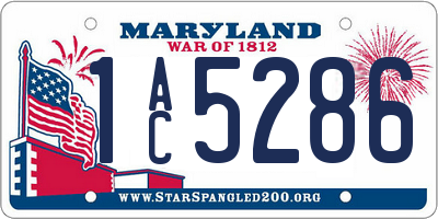 MD license plate 1AC5286