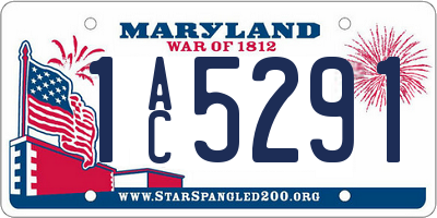 MD license plate 1AC5291