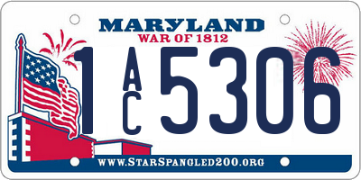 MD license plate 1AC5306