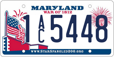 MD license plate 1AC5448