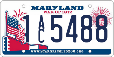 MD license plate 1AC5488