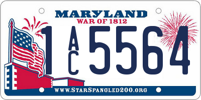 MD license plate 1AC5564