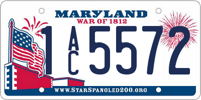 MD license plate 1AC5572