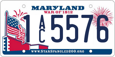 MD license plate 1AC5576