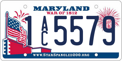 MD license plate 1AC5579