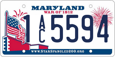 MD license plate 1AC5594