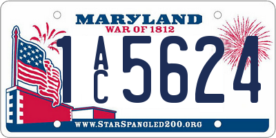 MD license plate 1AC5624