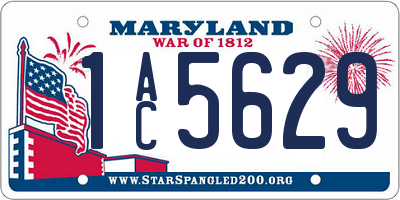 MD license plate 1AC5629
