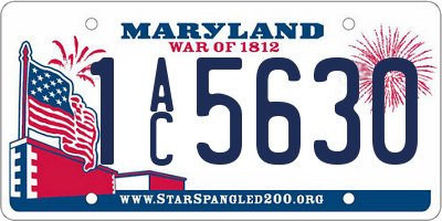 MD license plate 1AC5630