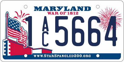 MD license plate 1AC5664