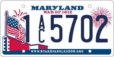 MD license plate 1AC5702