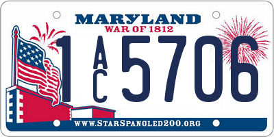 MD license plate 1AC5706