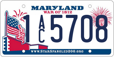 MD license plate 1AC5708