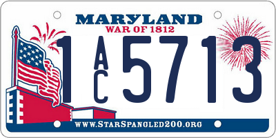 MD license plate 1AC5713