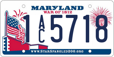 MD license plate 1AC5718