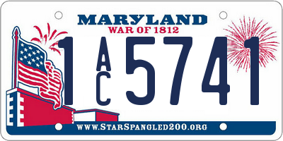 MD license plate 1AC5741