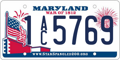 MD license plate 1AC5769