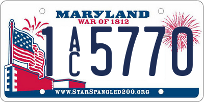 MD license plate 1AC5770