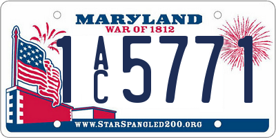 MD license plate 1AC5771