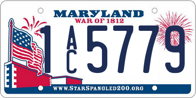 MD license plate 1AC5779