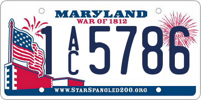 MD license plate 1AC5786