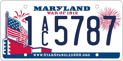 MD license plate 1AC5787