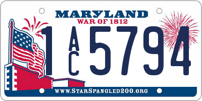 MD license plate 1AC5794