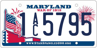 MD license plate 1AC5795