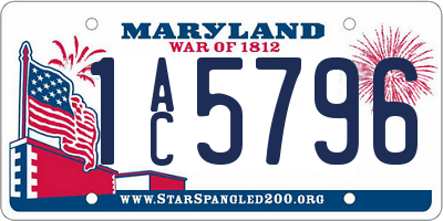 MD license plate 1AC5796