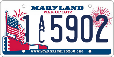 MD license plate 1AC5902