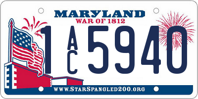 MD license plate 1AC5940